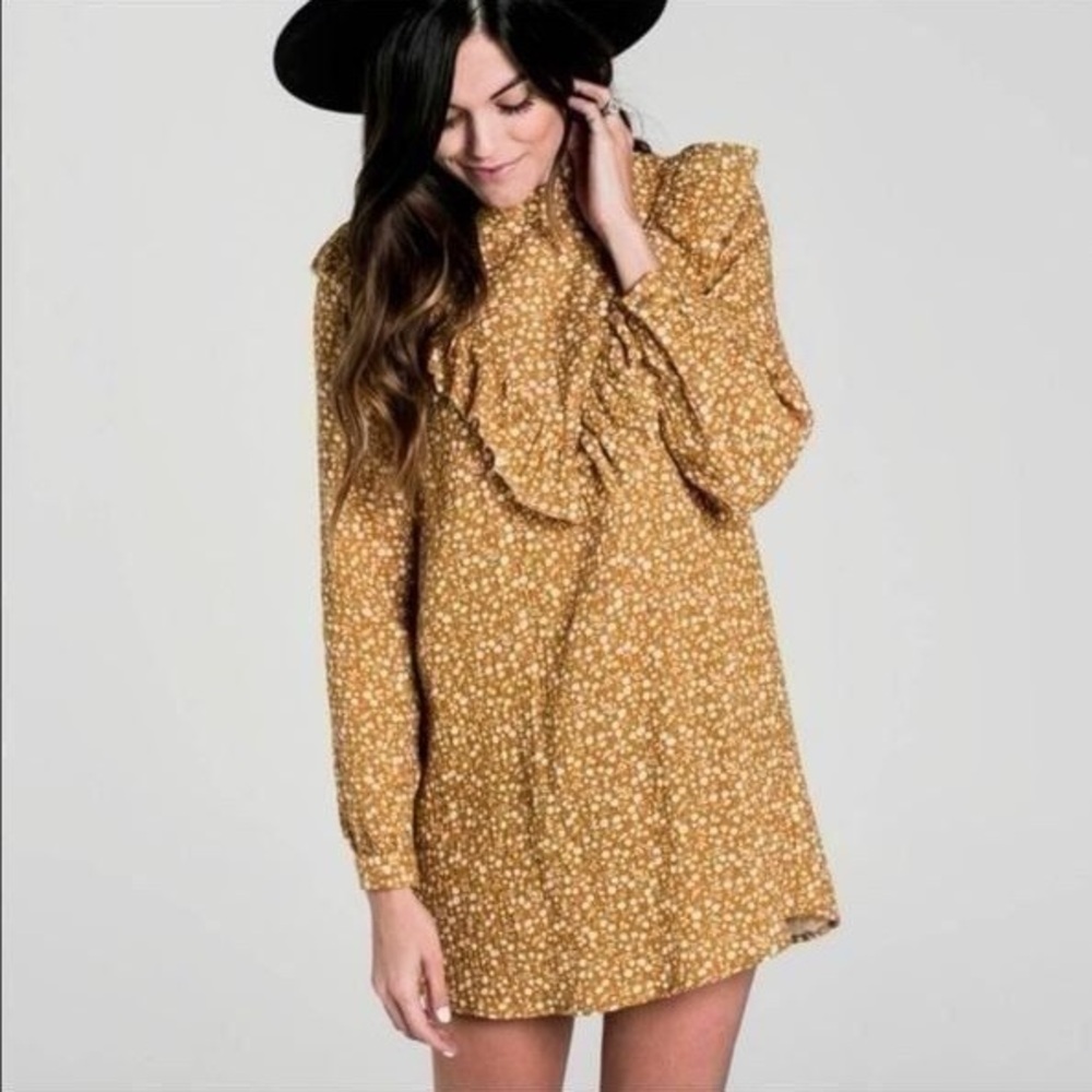 Rylee + Cru Marigold Ruffle Dress